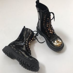 JEFFREY CAMPBELL Kickstart Vegan Combat Boots